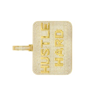 จี้เพชรรูปตัวอักษร vvsmoissanite ทำจากโรสโกลด์10K/14K ทำเองได้สไตล์ฮิปฮอปแร็ปเปอร์เย็น - Product Image 5