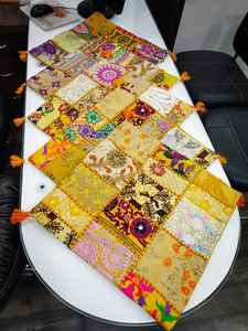 Fundas de Cojín Decorativas Hechas a Mano, 100% Algodón, Diseño de Hojas Cuadradas, Estilo Boho Vintage, para Sofá, Venta al Por Mayor - Product Image 3