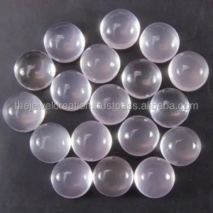 หินควอตซ์สีชมพูกุหลาบธรรมชาติ5มม. ทรงมนเรียบปรับเทียบทรงหลังเบี้ยกึ่งมีค่าสำหรับทำเครื่องประดับต่างหูสร้อยคอจำนวนมาก - Product Image 1