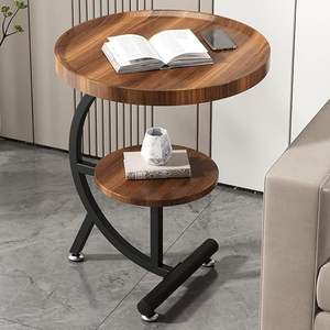 Petite table d'appoint compacte en métal avec plateau en verre, parfaite pour la décoration de meubles de chambre ou de couloir - Product Image 4