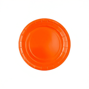 Assiettes en papier orange Party Love 17 cm, assiettes jetables pour fêtes, sac de 12 pièces - Product Image 2