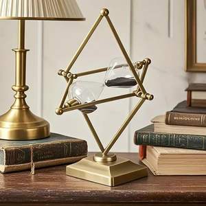 Reloj de Arena Metálico que Agrega Elegancia a la Oficina, el Escritorio, los Espacios de Estudio en el Hogar y las Arreglos de Decoración de Interiores - Product Image 6