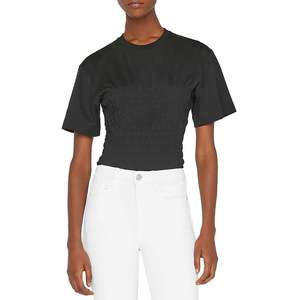 เสื้อยืดคอร์เซ็ทผ้าฝ้ายออร์แกนิค ดีไซน์สม็อค รักษ์โลก สีดำ ไซส์ B4 - Product Image 1