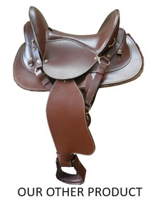 Niños occidentales Niños Cuero de búfalo Hecho Seguro Montar a caballo Sillín en fibra de vidrio Árbol Larga vida Tamaño personalizado Niños Sillín de caballo - Product Image 3