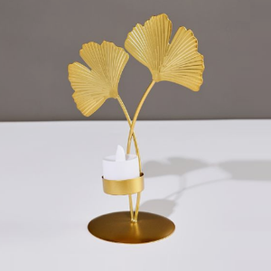 Candelabro de Metal Floral de Color dorado personalizado para decoración del hogar para hoteles, restaurantes, forma única para ocasiones festivas - Product Image 6