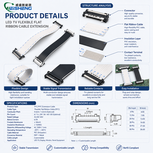 Câble d'extension de ruban FFC 40 broches 30 broches 20 broches 51 broches LVDS pour téléviseur LED - Product Image 3
