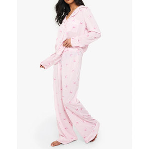 Vêtements de nuit personnalisés de haute qualité pour femmes pyjama en coton ensemble de 2 pièces ensembles de vêtements de nuit costumes de nuit vêtements de salon vêtements de nuit pour femmes - Product Image 3