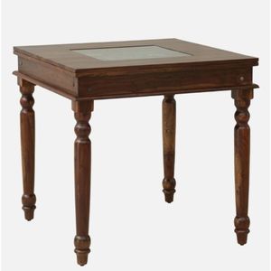 Siramika Mesa de comedor de 4 plazas Acabado de teca provincial Madera de sheesham para uso en restaurantes - Product Image 3