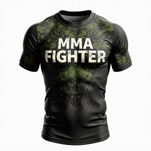 Get Custom BJJ Rash Guard Sublimé Gym Wear for MMA Combat Sports Wholesale Workout Training Athletic Performance Gear - Product Image 3