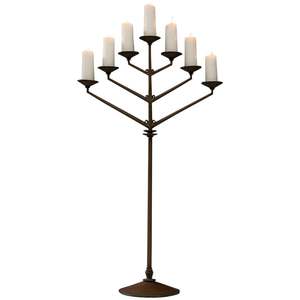 Porte-bougie Menorah en métal argenté, bougie Menorah décorative, vente en gros, bougie en argent, utilisation pour la décoration de la maison - Product Image 2