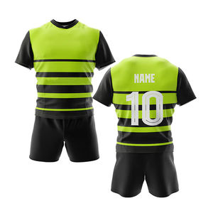 Dernière conception d'uniforme de rugby professionnel unisexe personnalisé avec maillot et short de sublimation OEM pour vêtements de football d'équipe - Product Image 5