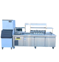 Peralatan Restoran Stainless Steel, Stasiun Bar Koktail, Dispenser Bir, Meja Bar Air, Perlengkapan Dapur Restoran Satu Atap