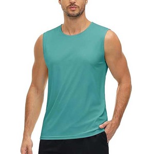 <b>Men</b> Undershirts Wholesale Price High Quality Sleeveless Custom <b>Men's</b> <b>Singlets</b> Cotton Breathable Gym Vest Training Tank Tops - Product Image 4