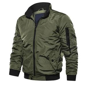 Chaqueta Bomber Delgada para Hombre, Uso Diario, Invierno, Impermeable, Cortavientos, con Cierre, Forro Suave y Cálido, Ropa Exterior Informal para Clima Frío - Product Image 1