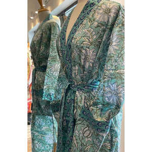 Bata de Baño Estilo Kimono Clásico para Mujer, Tejido Suave, Cintura Elástica con Botones y Cordón Ajustable para Verano, Talla Única Personalizable - Product Image 3