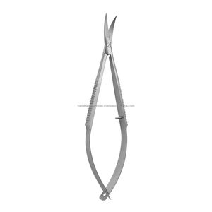 Ciseaux à ressort professionnels en acier inoxydable à lame courbée pour extensions de cils et soins des cuticules – Outil de beauté - Product Image 6