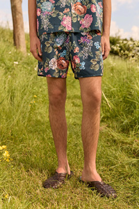 Pantalones cortos de baño con estampado floral por sublimación personalizados, ajuste Regular, 100% poliéster, estilo informal, venta al por mayor, calidad de exportación - Product Image 3