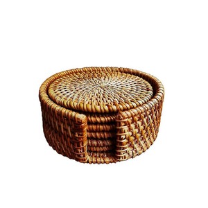 Eco-Friendly Handmade Jute <b>Rattan</b> Coasters Brown Wicker Insulated Heat Woven <b>Placemats</b> Mats & Pads for Dining & Drinking - Product Image 6