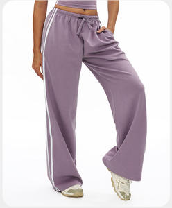 Women Wide Leg <b>Yoga</b> Pants Loose Fit Jogger Sweatpants Elastic Waist Drawstring Casual Sport <b>Trousers</b> - Product Image 2