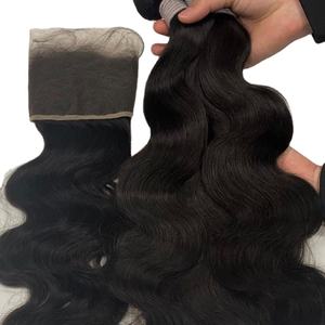 Extensiones de Cabello Virgen Ondulado Transparente con Punta Adhesiva de Donante Único, Cabello Crudo Súper Doble Trama, Ondas Profundas, Precio al por Mayor - Product Image 3