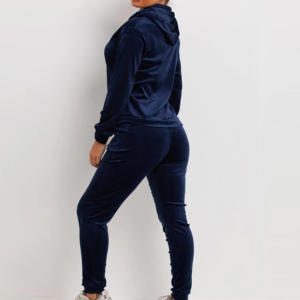 Chándales transpirables OEM para mujer, chándal de verano de terciopelo para niños, chándal para mujer, chándal de terciopelo personalizado de talla grande para mujer para niñas - Product Image 3