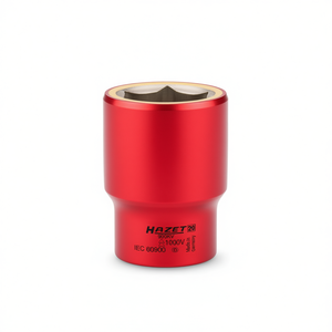 Hazet 6-Point Hexagonal Square 1/2'' <b>Socket</b> with Traction Profile 1000V Protective Insulation - Product Image 3
