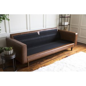 Sofa Bench 200x90cm with Premium Faux Leather Upholstery for Living Rooms-Two Seat <b>Square</b> Design - Product Image 4