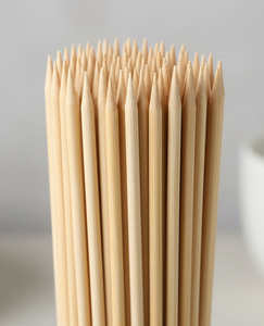 Bamboo Skewers 2.5mm Thickness 8 Inches Length Smooth Wooden Grilling <b>Sticks</b> for BBQ Kebabs Fruits Non Veg - Product Image 1