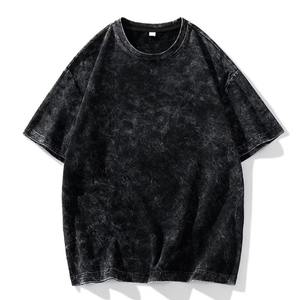 เสื้อยืดสำหรับผู้ชายผ้าฝ้ายระบายอากาศได้ดีใส่ได้ทั้งชายและหญิงเสื้อยืดผ้าฝ้าย100% ทรงหลวมใส่ซักได้สไตล์วินเทจฤดูร้อน - Product Image 1