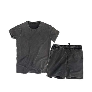 Camisas de manga corta para hombre de alta calidad al por mayor, chándal deportivo de verano, conjuntos cortos, camiseta, pantalones cortos, conjuntos gemelos estampados personalizados para hombre - Product Image 1