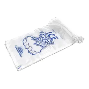 带拉绳的冰袋重型聚乙烯包装高品质原始塑料袋越南供应商便宜价格