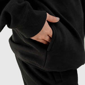 เสื้อฮู้ดดี้โอเวอร์ไซส์ผ้าฝ้าย 100% สำหรับผู้หญิง สกรีนโลโก้ตามสั่ง น้ำหนัก 400 กรัม รับผลิตจำนวนน้อย ปักลายตามสั่ง - Product Image 4