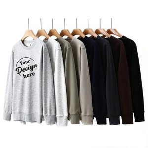 Sweat-shirt respirant écologique à manches longues en polaire de couleur unie pour hommes, design personnalisé OEM, doux et lisse pour l'hiver - Product Image 4