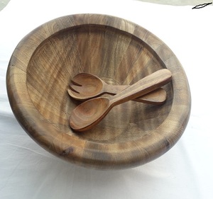Juego de platos de madera modernos para servir, 2 cucharas, 1 plato para el hogar, Hotel, restaurante, utensilios de cocina, producto de venta al por mayor - Product Image 1
