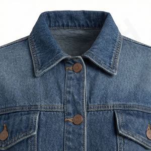Veste en jean personnalisée avec logo pour femme, grande taille, vêtements d'extérieur d'hiver, manteau élégant, vêtements décontractés de rue, personnalisable - Product Image 4