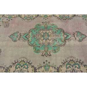 Vintage <b>Turkish</b> <b>Rug</b> 4.9x8.1ft Wool Flat Weave Latex Backing Green Beige Patchwork Pattern for Living Room Hallway Decorations - Product Image 5