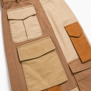 Pantalones Cargo de Patchwork Personalizados al por Mayor, Pantalones de Calle de Algodón de Alta Calidad con Pierna Ancha y Múltiples Bolsillos para Hombre - Product Image 6