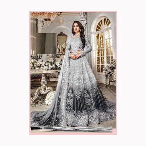 La última colección de Bollywood del diseñador exclusivo Elegante boda india y pakistaní Lehenga Choli Net Ropa India pakistaní - Product Image 2