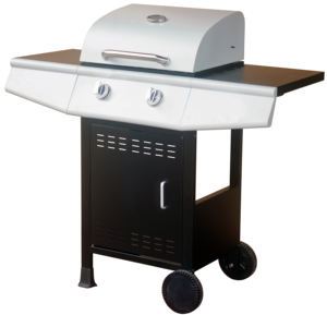 Parrilla de barbacoa de gas de acero de 3 quemadores con carro de acabado con recubrimiento en polvo de diseño premium moderno y encendido piezoeléctrico - Product Image 1