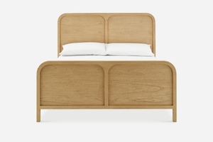 Cama de madera minimalista moderna, muebles de madera Suar de caoba de teca duradera para dormitorio para hoteles, villas, Color Natural 170123 - Product Image 6