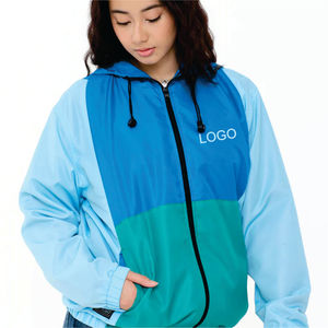 Chaqueta Cortavientos Ligera AquaShield Colorblock para Senderismo con Exterior Resistente al Agua, Diseño Deportivo para Todo Clima - Product Image 4