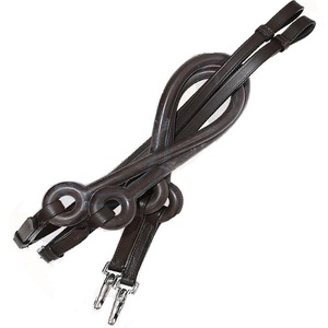 Riendas de anillo Diuble de calidad superior Riendas de cuero de caballo con hebilla Equipo de equitación Riendas de caballo trenzadas y plisadas de cuero - Product Image 1