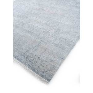 Tapis en laine et soie noué à la main gris-entropie et noir, motif abstrait, pour la maison, le couloir, le salon, modèle fait main Skws-110 pour adolescents - Product Image 2