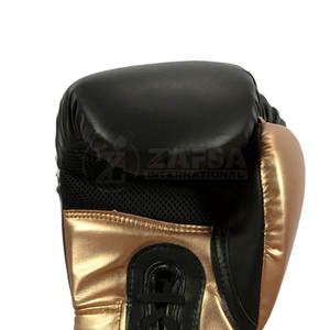 Gants de boxe avec logo personnalisé de haute qualité Nouveau design Gants de combat à lacets en cuir-Vente en gros à des fins d'entraînement - Product Image 4