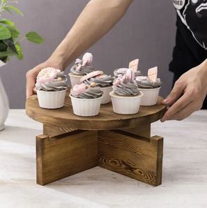 ถาดไม้อะคาเซียธรรมชาติแบบชนบทพร้อมขาตั้งฐานแบบถอดได้สำหรับบ้านร้านอาหารจากอินเดีย - Product Image 5