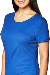 Camiseta de algodón de manga corta para mujer de alta calidad M & F Camiseta perfecta con logotipo personalizado con patrón de cuadros de cuello redondo - Product Image 5