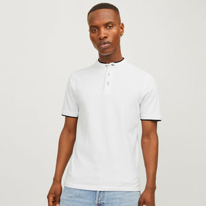 Chemises polo pour hommes de haute qualité 100% coton piqué, couleur unie, avec logo personnalisé sur le devant - Product Image 1
