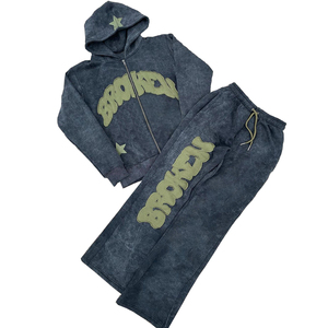 Survêtements pour hommes dtg dtf imprimé décontracté slim fit tenue de jogging deux pièces survêtement de gym athlétique polyester entraînement 2025 - Product Image 1