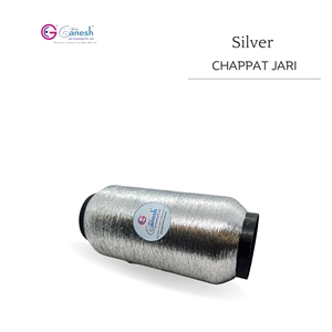 Fil à broder 180D Silver Chappat Jari Metallic Flora Jari Polyester Lurex haute ténacité pour le tricotage et le tissage à la main - Product Image 3