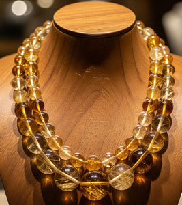 Collar de cuentas de citrino para mujer de 18 pulgadas, cierre de plata 925, diseño anudado a mano, chapado en oro, accesorio de joyería de moda elegante, regalo - Product Image 3